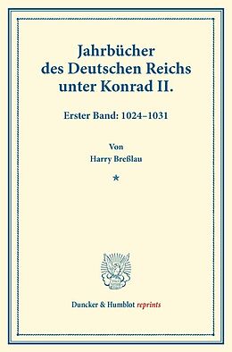 Kartonierter Einband Jahrbücher des Deutschen Reichs unter Konrad II. von Harry Breßlau