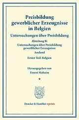Kartonierter Einband Preisbildung gewerblicher Erzeugnisse in Belgien. von 
