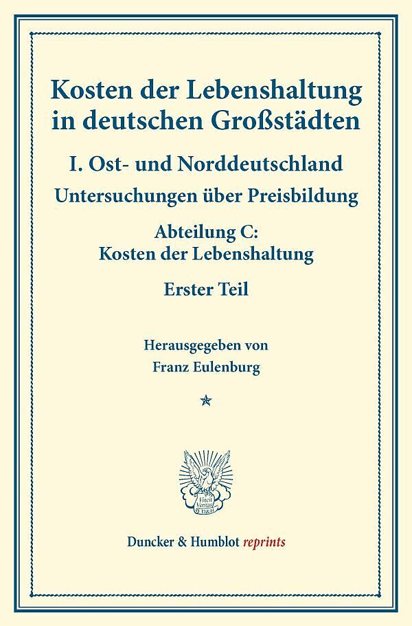 Kosten der Lebenshaltung in deutschen Großstädten.