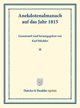Kartonierter Einband Anekdotenalmanach auf das Jahr 1815. von 