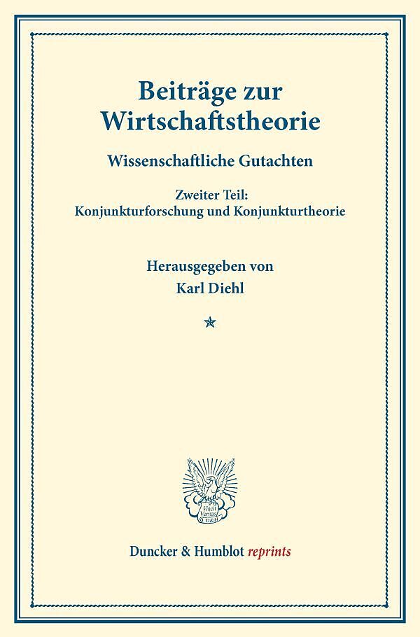 Beiträge zur Wirtschaftstheorie.