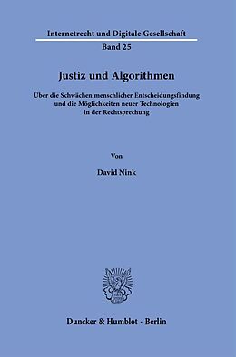 Kartonierter Einband Justiz und Algorithmen. von David Nink