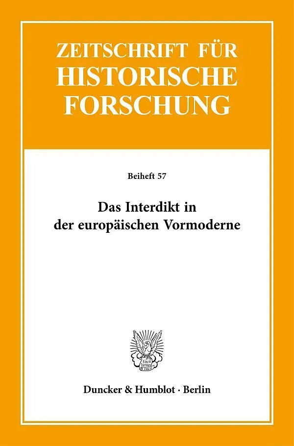 Das Interdikt in der europäischen Vormoderne.