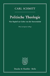 Kartonierter Einband Politische Theologie. von Carl Schmitt