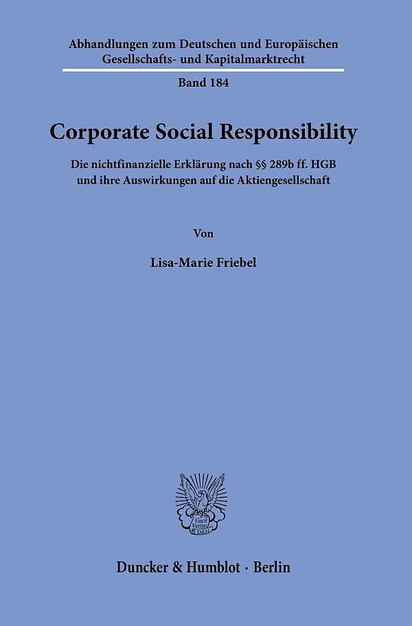 Corporate Social Responsibility.