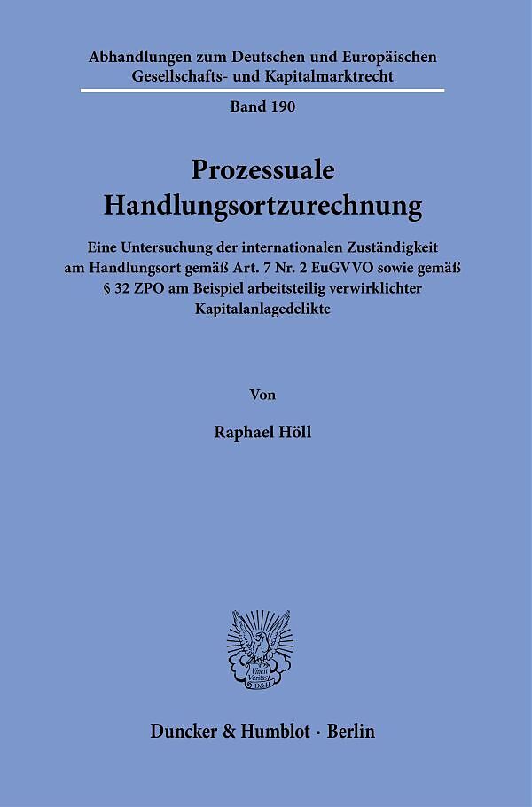 Prozessuale Handlungsortzurechnung.