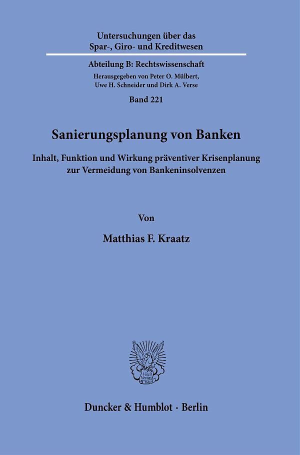 Sanierungsplanung von Banken.