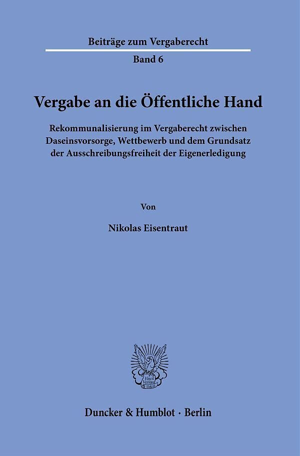 Vergabe an die Öffentliche Hand.