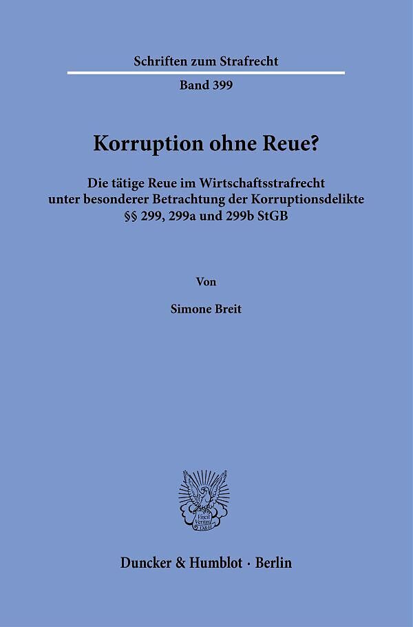 Korruption ohne Reue?