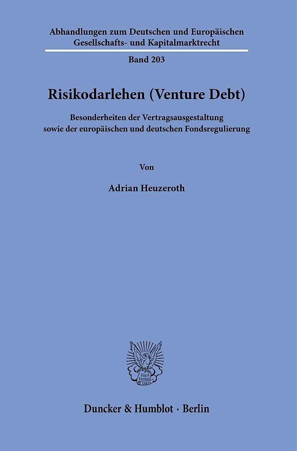 Risikodarlehen (Venture Debt).