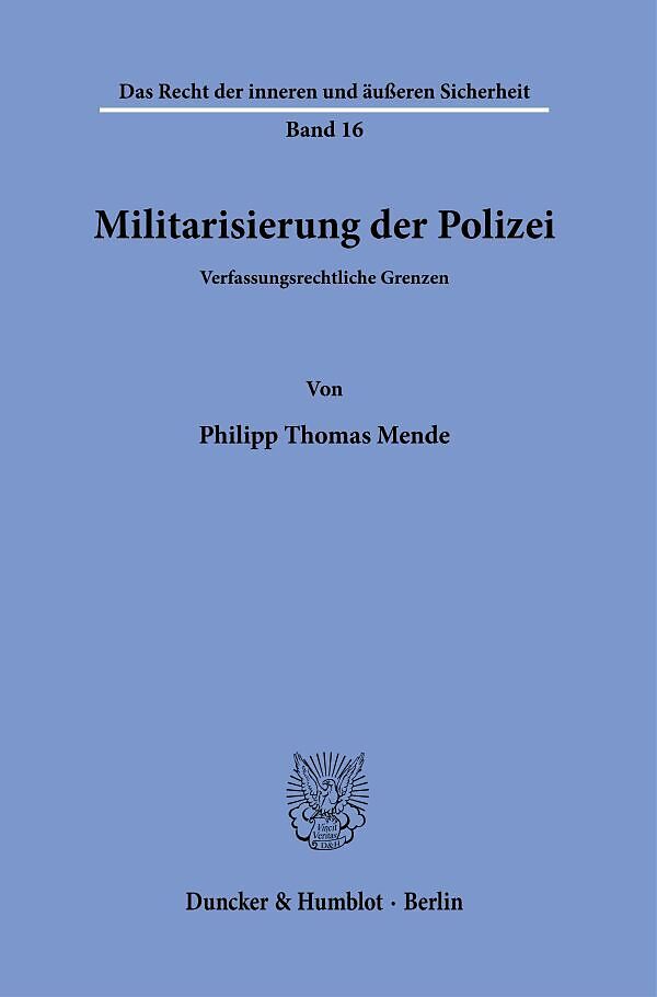 Militarisierung der Polizei.