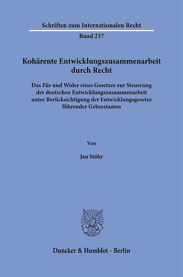 Kohärente Entwicklungszusammenarbeit durch Recht.