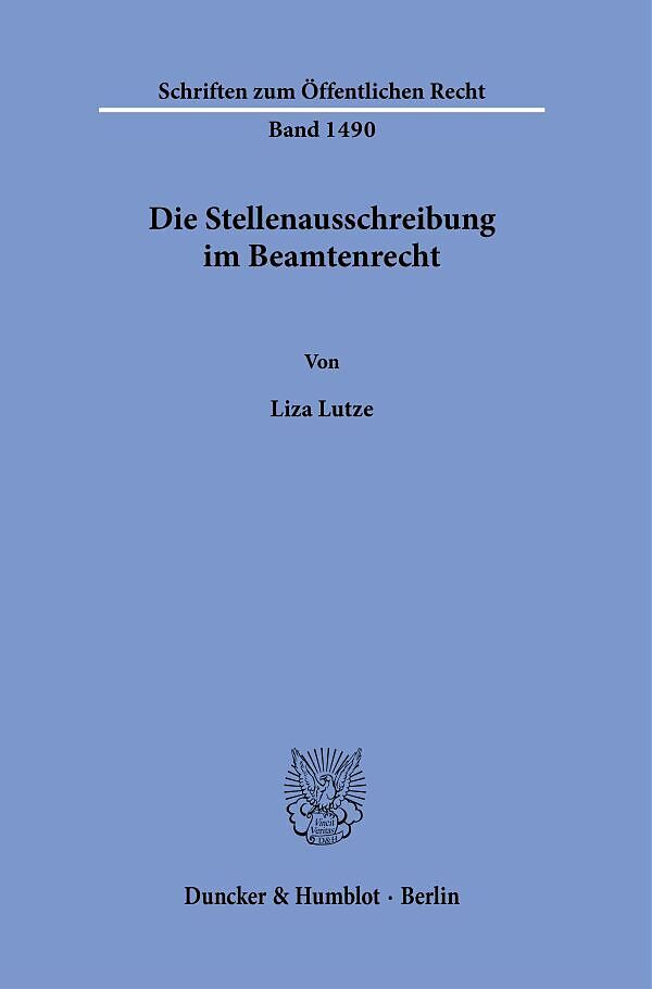 Die Stellenausschreibung im Beamtenrecht.