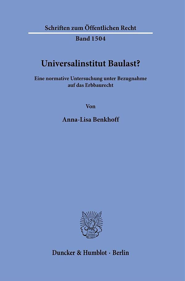 Universalinstitut Baulast?