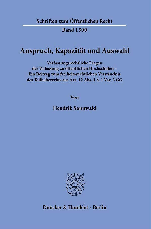 Anspruch, Kapazität und Auswahl.