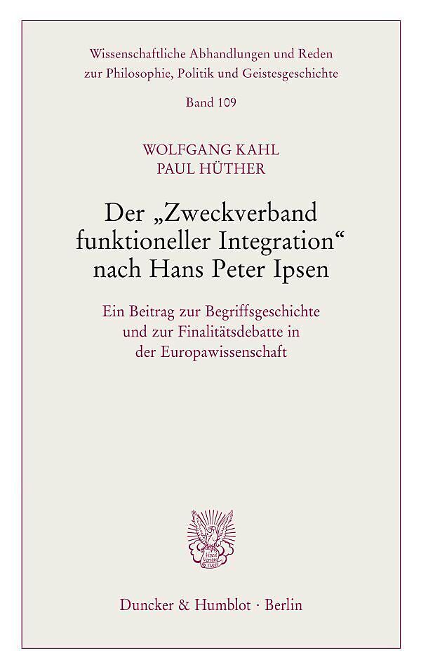 Der "Zweckverband funktioneller Integration" nach Hans Peter Ipsen.