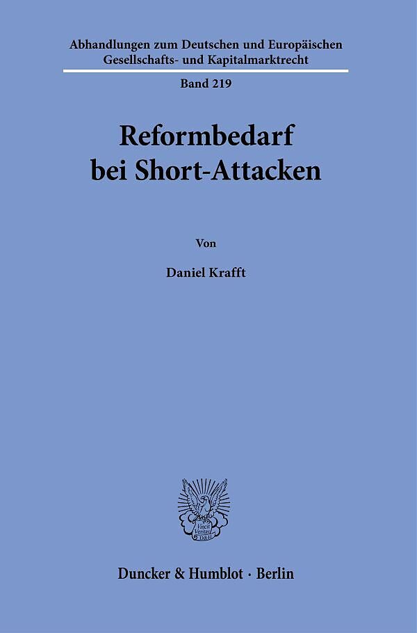 Reformbedarf bei Short-Attacken.