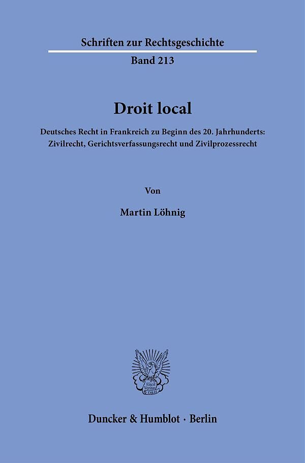 Droit local.