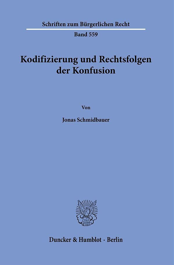 Kodifizierung und Rechtsfolgen der Konfusion.