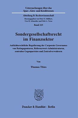 Kartonierter Einband Sondergesellschaftsrecht im Finanzsektor. von Thomas Thies