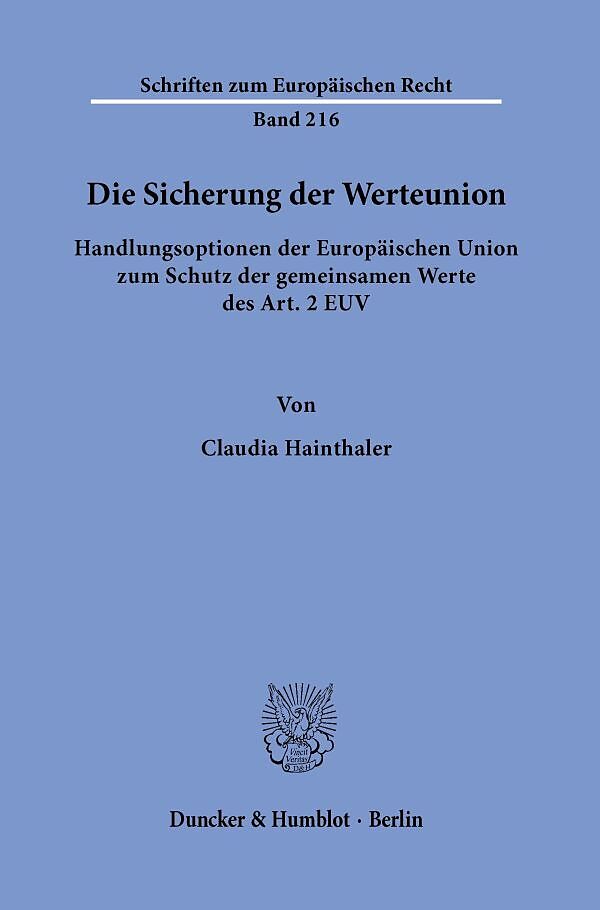 Die Sicherung der Werteunion.