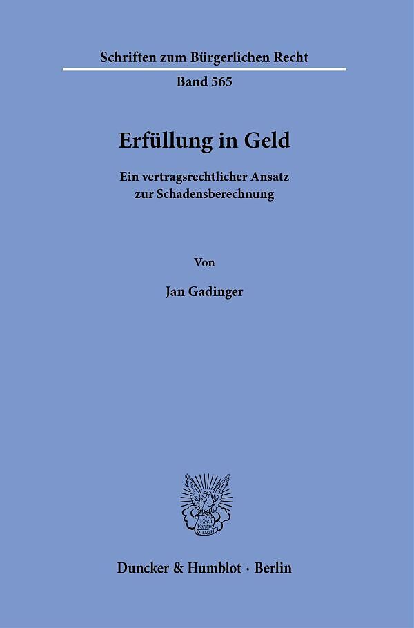 Erfüllung in Geld.