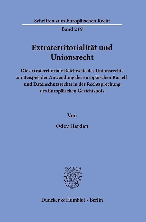 Extraterritorialität und Unionsrecht