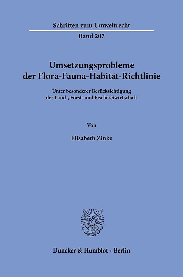 Umsetzungsprobleme der Flora-Fauna-Habitat-Richtlinie