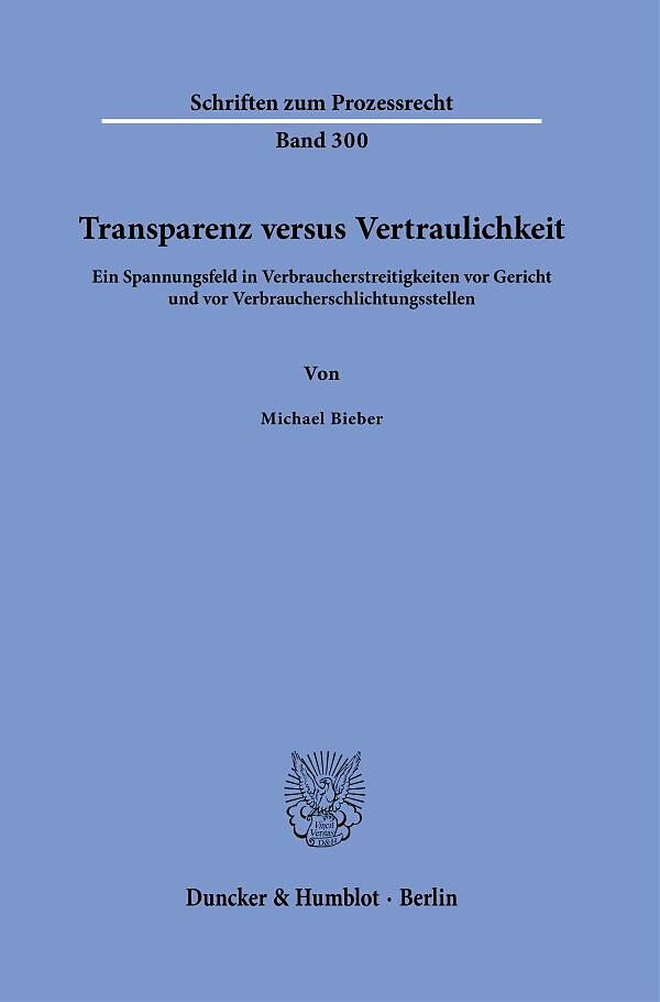 Transparenz versus Vertraulichkeit