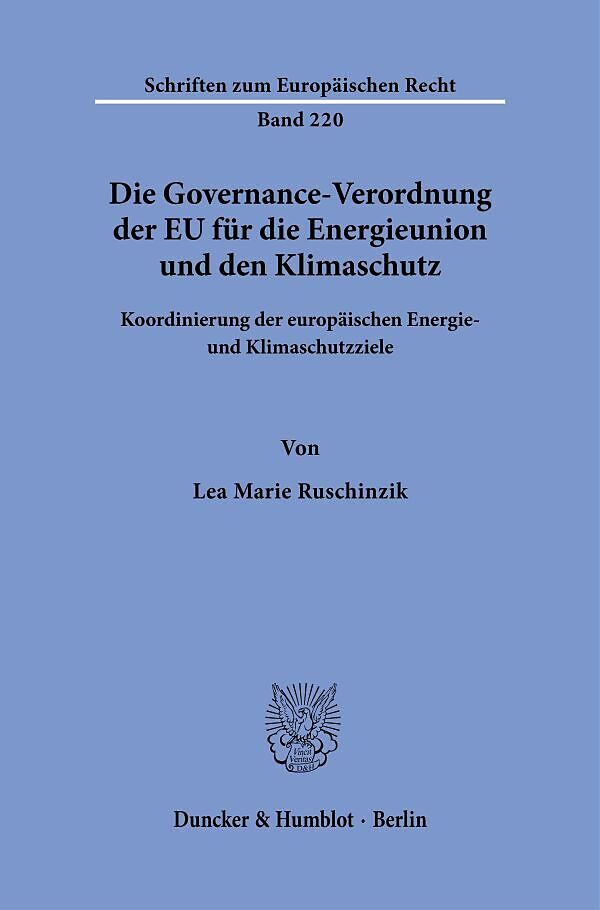 Die Governance-Verordnung der EU für die Energieunion und den Klimaschutz