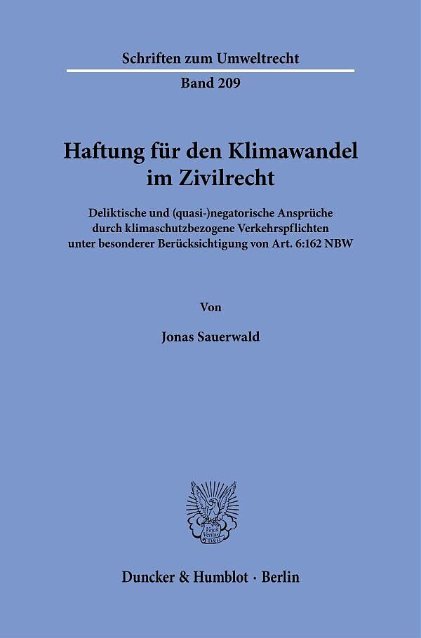 Haftung für den Klimawandel im Zivilrecht