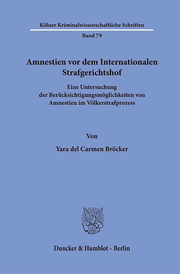 Amnestien vor dem Internationalen Strafgerichtshof