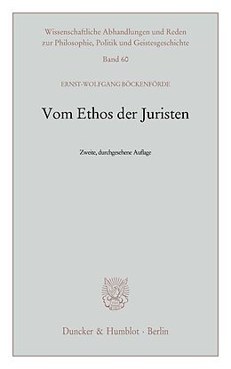 E-Book (epub) Vom Ethos der Juristen. von Ernst-Wolfgang Böckenförde