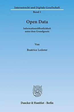 E-Book (epub) Open Data. von Beatrice Lederer