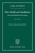 E-Book (epub) Über Schuld und Schuldarten. von Carl Schmitt