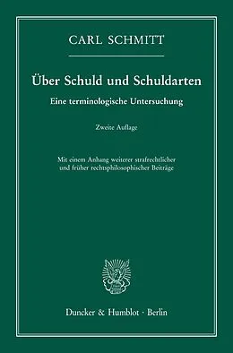 E-Book (epub) Über Schuld und Schuldarten. von Carl Schmitt