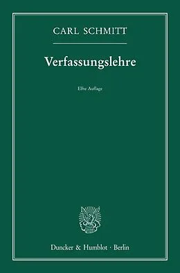 E-Book (epub) Verfassungslehre. von Carl Schmitt