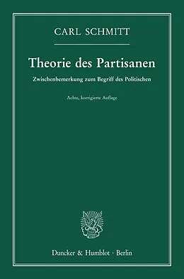 E-Book (epub) Theorie des Partisanen. von Carl Schmitt