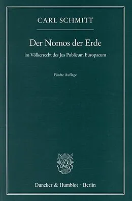E-Book (epub) Der Nomos der Erde von Carl Schmitt