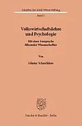 E-Book (pdf) Volkswirtschaftslehre und Psychologie. von Günter Schmölders