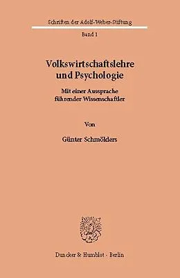 E-Book (pdf) Volkswirtschaftslehre und Psychologie. von Günter Schmölders