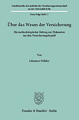 E-Book (pdf) Über das Wesen der Versicherung. von Johannes Wälder
