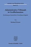 E-Book (pdf) Administrative Tribunals in Großbritannien. von Reinhard Wiesner