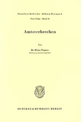 E-Book (pdf) Amtsverbrechen. von Heinz Wagner