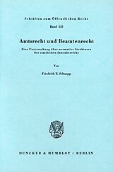 E-Book (pdf) Amtsrecht und Beamtenrecht. von Friedrich E. Schnapp