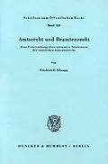 E-Book (pdf) Amtsrecht und Beamtenrecht. von Friedrich E. Schnapp