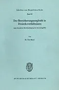 E-Book (pdf) Der Bereicherungsausgleich in Dreiecksverhältnissen unter besonderer Berücksichtigung der Anweisungsfälle. von Udo Meyer