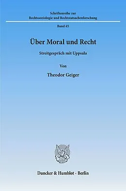 E-Book (pdf) Über Moral und Recht. von Theodor Geiger
