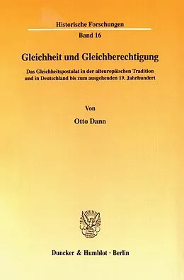 E-Book (pdf) Gleichheit und Gleichberechtigung. von Otto Dann
