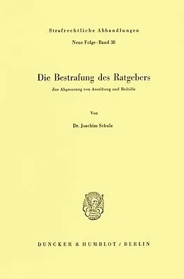 E-Book (pdf) Die Bestrafung des Ratgebers. von Joachim Schulz